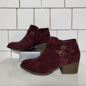 Sonoma Burgundy Esme Ankle Boots (Size: 8.5)